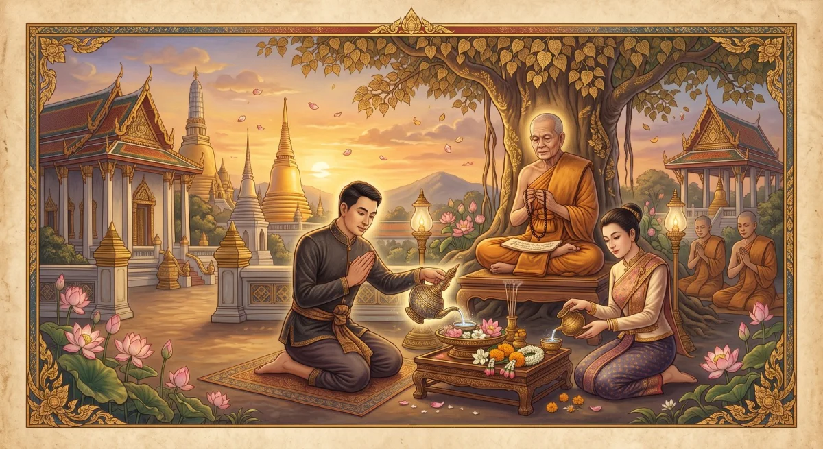 กรวดน้ำ อุทิศส่วนบุญ
